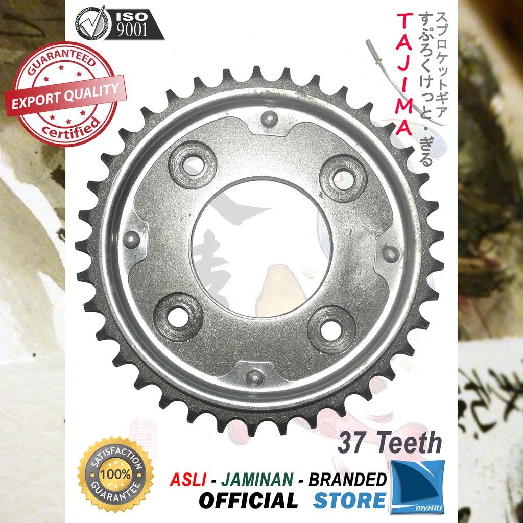 Gigi Tarik 37T ~ 39T + Plat HONDA Blade / New / Repsol Gir Belakang - Rear Sprocket Gear TAJIMA