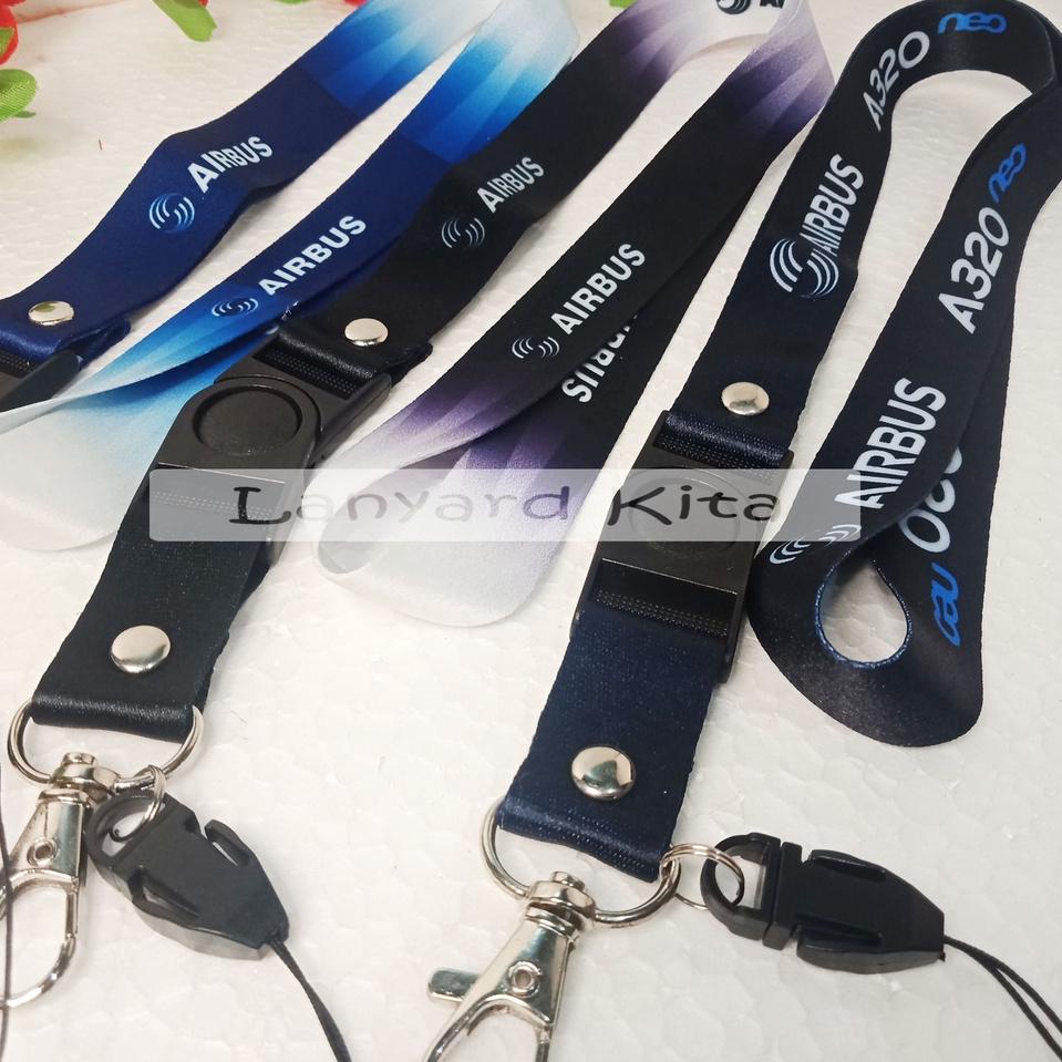 

WT AIR BUS Lanyard Id Card Printing GANTUNGAN NAME TAG BAHAN TISSUE 2 CM WTReeady Stok ～ ¯