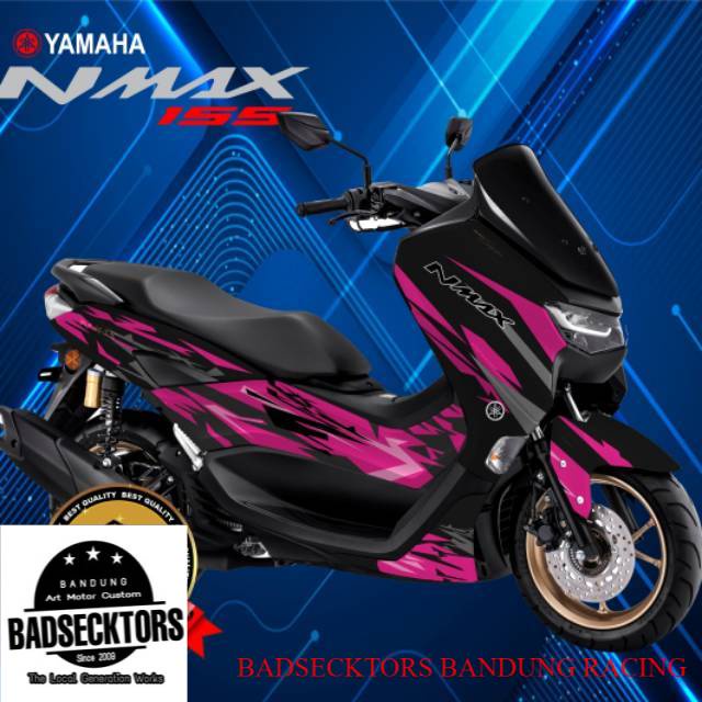 Decal full body Nmax New 2020 black magenta 266 keren