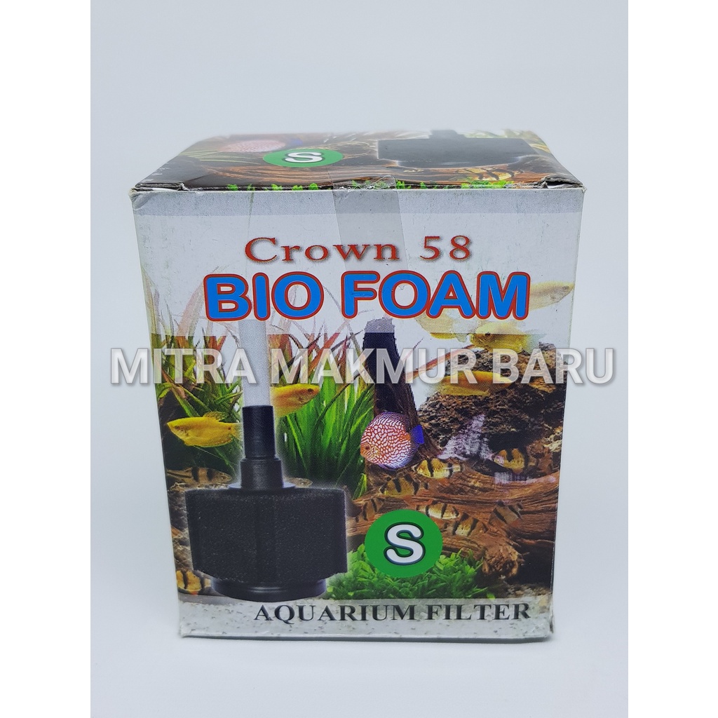 AQUARIUM FILTER CROWN 58 BIO FOAM UKURAN S FILTER AQUARIUM BIOFOAM CROWN 58 SIZE S Bio Foam Biofoam 