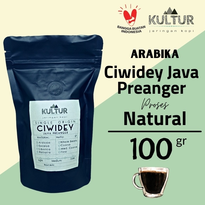 

COFFEE BEAN BIJI KOPI ARABIKA CIWIDEY NATURAL PROCESS 100 GR