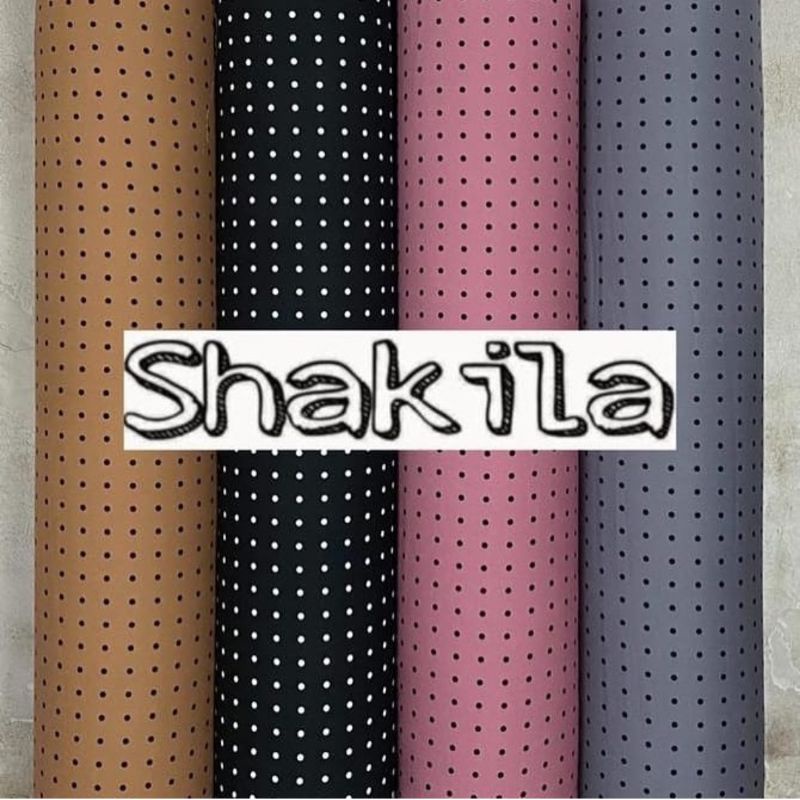 Kain Bahan Shakila Motif Polkadot Warna warni n Dot Hitam Harga per 0.5 meter