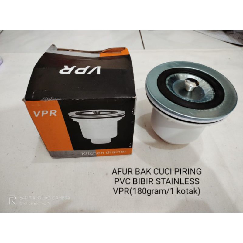 AFUR BAK CUCI PIRING PVC BIBIR STAINLESS VPR