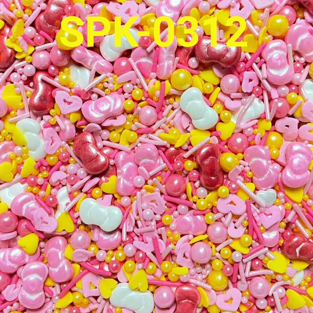 

SPK-0312 Sprinkles sprinkle springkel 1kg pita mutiara pink merah