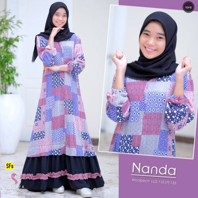 Nanda Dress By SHOFIYA (TERMURAH) | Gamis Remaja Ori Shofiya