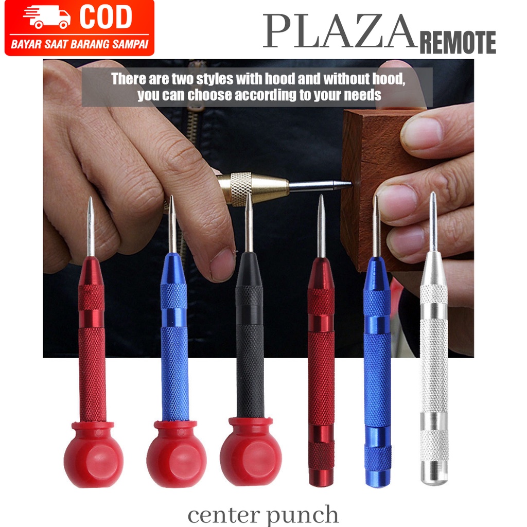 Penanda Titik Bor Center Punch merah red