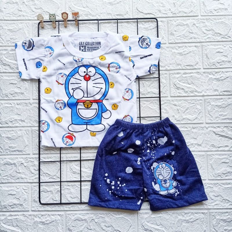 SETELAN BAJU ANAK LAKI LAKI// SETELAN ANAK//  BAJU ANAK LAKI LAKI// BAJU ANAK COWOK// SETELAN ANAK// PAKAIAN ANAK LAKI LAKI// KAOS ANAK// KAOS ANAK KARAKTER// KAOS ANAK BERGAMBAR// setelan anak doraemon// kaos anak// setelan anak cowok