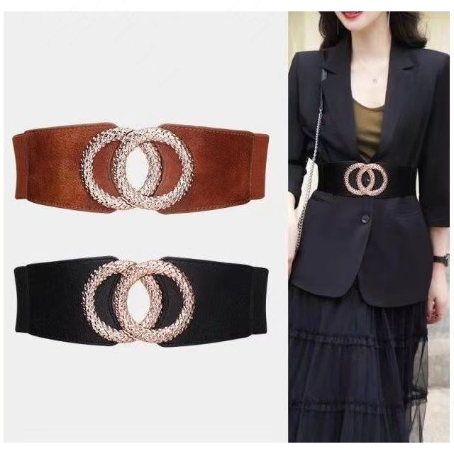 BGS-134 Belt Wanita Lebar Karet Elastis Ikat Pinggang Wanita Ikat Pinggang Belt Wanita Sabuk Gesper Fashion Casual Dewasa Obi Karet Mewah Kekinian Jumbo Import Tali Panjang Women Ramping Korean Fashion Style 2022 Kekinian