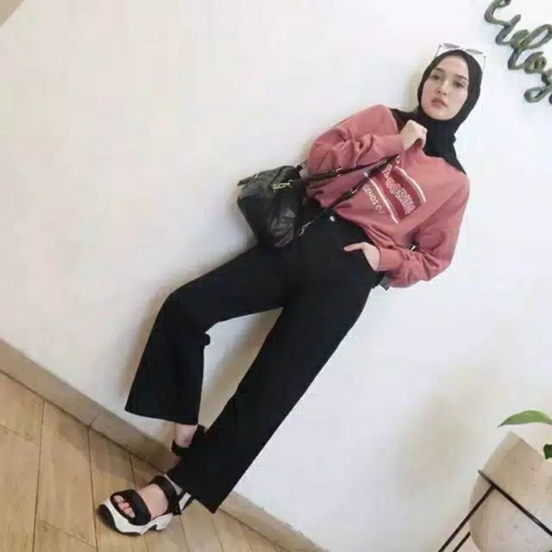 CELANA PANJANG WANITA / CELANA KULOT WANITA / KULOT ABU - GREY / KULOT CREAM / KULOT HITAM / KULOT PUTIH / KULOT JEANS / CELANA WANITA TERLARIS