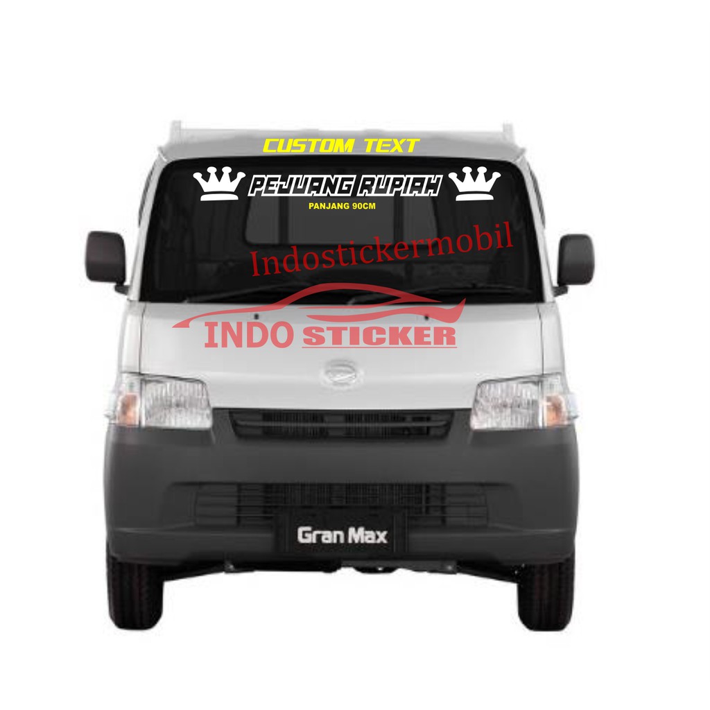 CUTTING STICKER STIKER KACA DEPAN MOBIL GRANMAX L300 FUTURA CARRY CUSTOM TEXT
