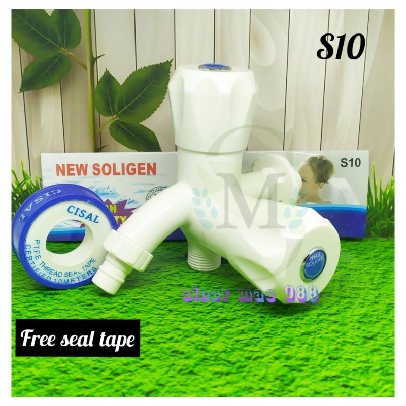 SOLIGEN  KRAN CABANG PVC SOLIGEN S10 - KRAN SHOWER - KRAN DOUBLE - KRAN AIR CABANG SOLIGEN BAGUS