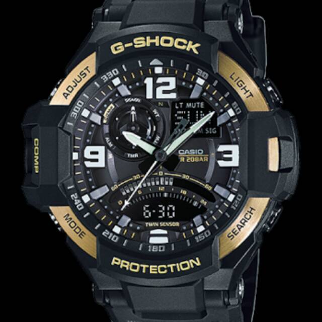 CASIO G-SHOCK GA-1000-9G GravityMaster Twin Sensor Compass ORIGINAL