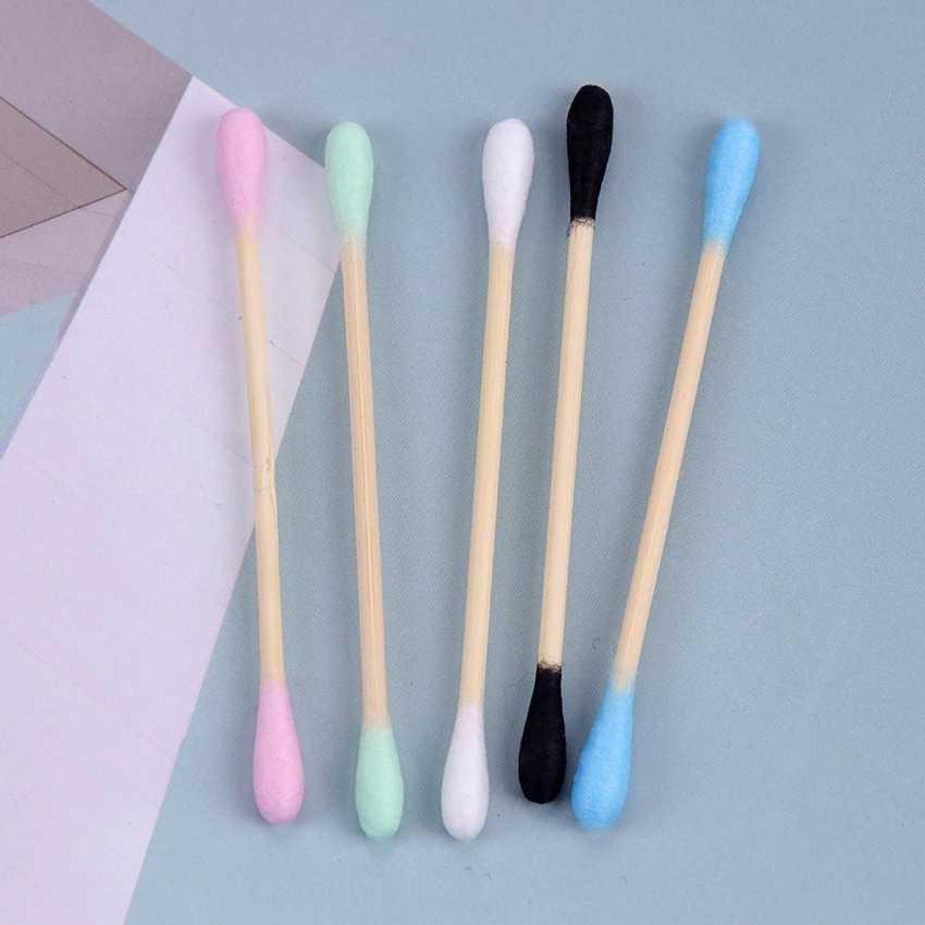 Biode Cotton Buds Bambu Pembersih Telinga Korek Kuping 200PCS