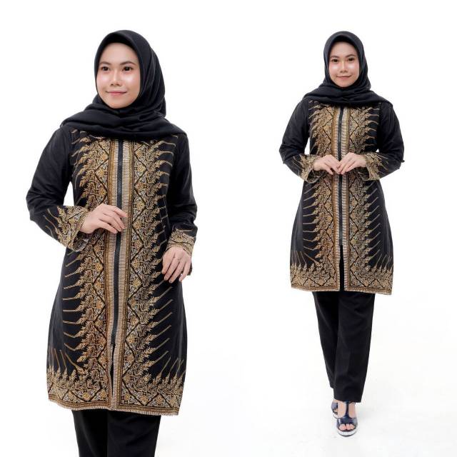 Tunik batik resleting jaket