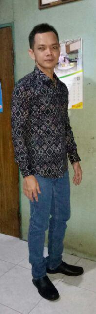 Ameliashop16 Long  Batik Diamond / Kemeja Batik Model Slimfit
