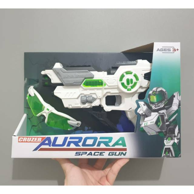 Toys Kingdom Cruzer Aurora Space Gun Light Sound with Eyeglass / Tembakan Luar Angkasa plus Kacamata