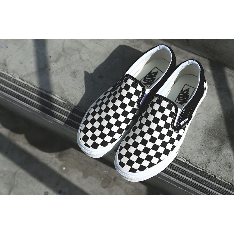 SLIP-ON NEXTOR CHECKERBOARD CLASSIC BLACK/WHITE ORIGINAL 100%