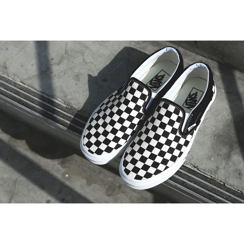 V4NS SLIP-ON NEXTOR CHECKERBOARD CLASSIC BLACK/WHITE ORIGINAL 100%