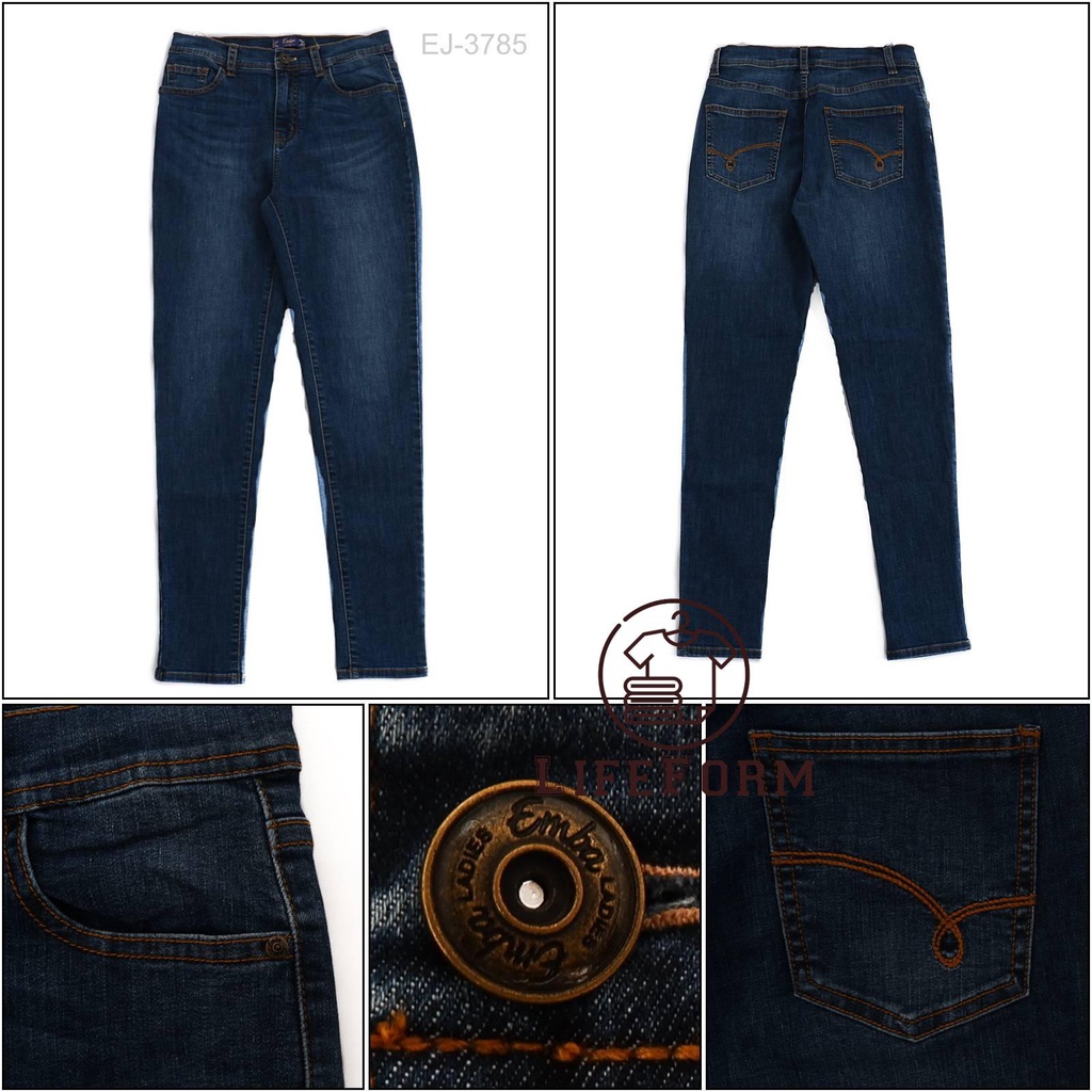 [EJ3785] Celana Panjang Jeans wanita Emba S-XL