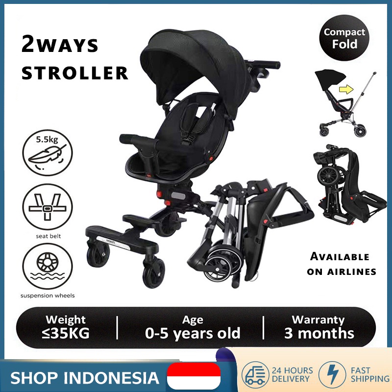 Stroller Baby 2 Way Travel Lightweight Foldable / Kereta Dorong Bayi