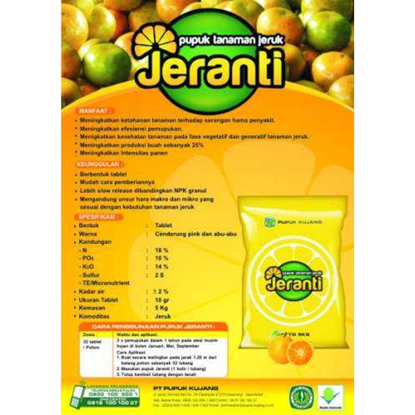 Pupuk Jeranti 1 KG | Pupuk NPK Tablet | Pupuk Buah dan Tanaman
