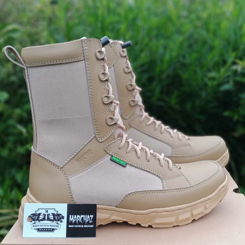 SEPATU PDL WARNA GURUN MARCHAZ KULIT SAPI ASLI SEPATU PDL TNI POLRI SECURITY SATPAM SEPATU BOOTS