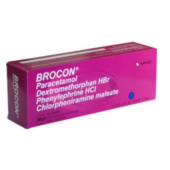 Brocon / 100 tablet Obat Panas Demam Flu dan Batuk Pilek tablet komposisi sama dengan Samcodin Ifars