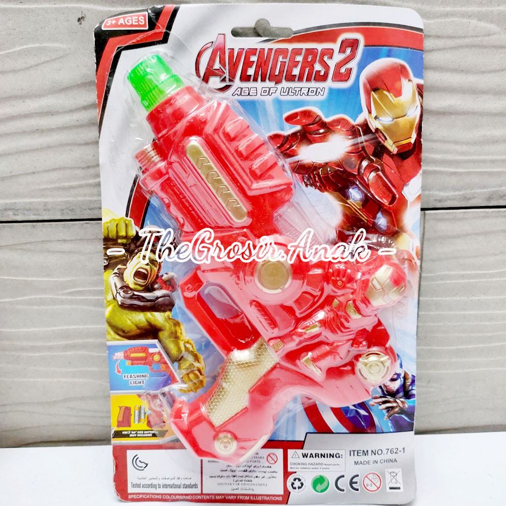 Avengers 2 Age of Ultron Gun Mainan Tembak Lampu LED