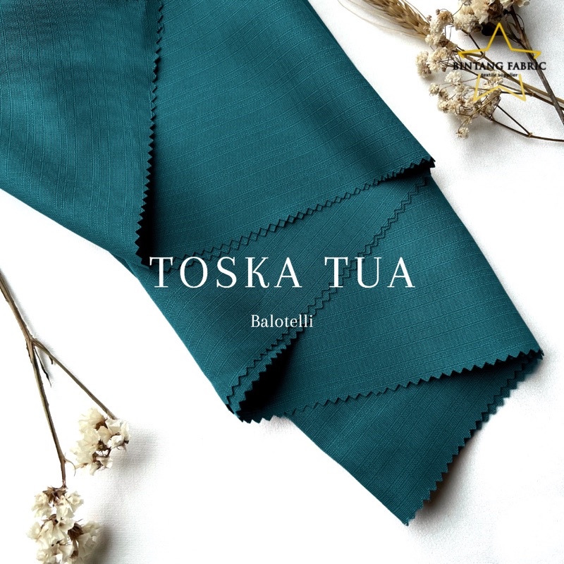 Bahan Bintang Fabric Kain Baloteli Polosan 1 meter-Toska Tua
