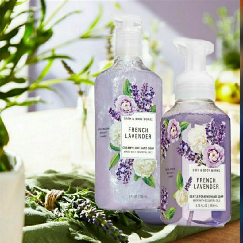 BATH AND BODY WORKS BBW FRENCH LAVENDER SERIES MIST LOTION SHOWER GEL BODY CREAM HAND CREAM SHOWER GEL BODY CREAM LOTION MIST WASH WALLFLOWER ROOMSPRAY SCENTPORTABLE GENTLE GEL DEEP CLEANSING GENTLE FOAMING CREAMY LUXE