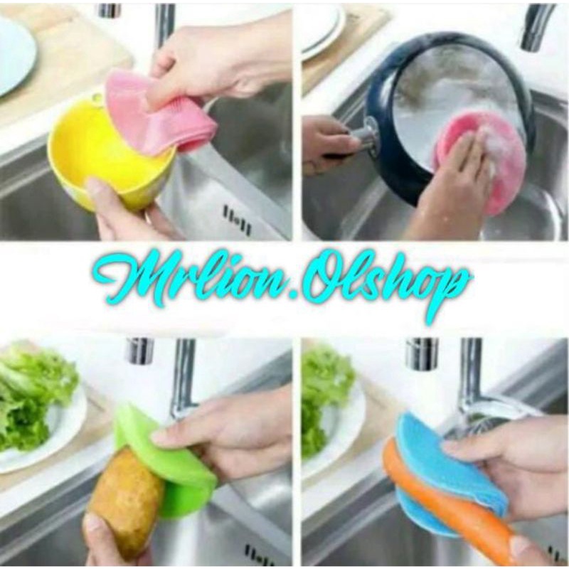 Spon Cuci Piring/Silikon Cuci Piring/Spon Sikat Silikon Anti Kuman