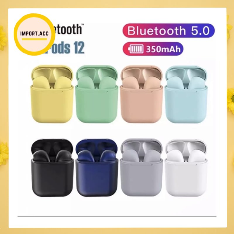 Headset Bluetooth inpods i12 MACARON / i12s  macaroon Touch V5.0