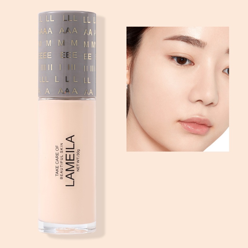 Lameila Light Concealer Foundation Cair ~ LAMEILA NEW Foundation Tiga Warna Take Care Of Beautiful Skin 3055