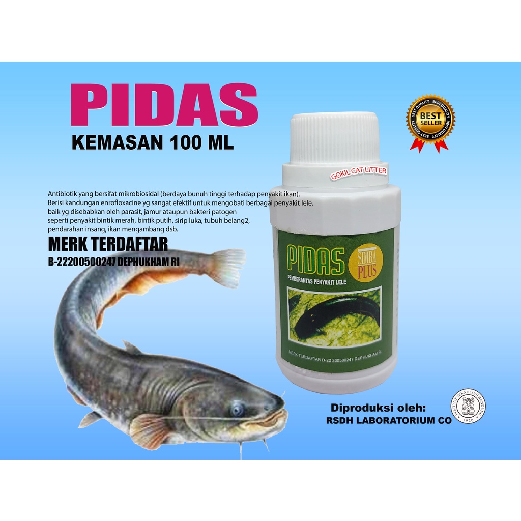 PIDAS-0BAT JAMUR IKAN-ANTIBIOTIK PEMBERANTAS PENYAKIT IKAN-OBAT IKAN-VITAMIN IKAN-PENGGEMUK IKAN