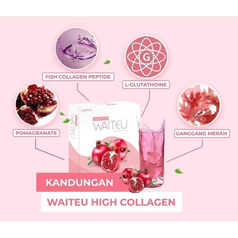 WAITEU MINUMAN HIGH COLLAGEN RASA POMEGRANATE