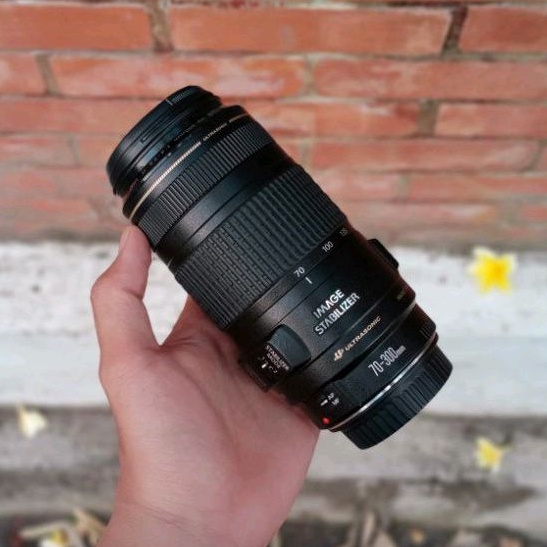 LENSA TELE CANON 70-300MM IS USM MULUS MURAH