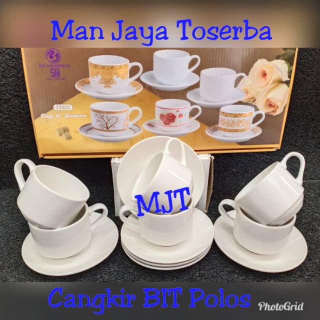 Cangkir set Bit Polos / Cangkir Kopi / Cangkir Tea