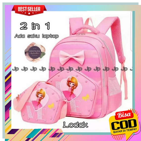Tas Anak Sekolah Tas Ngaji Anak Karakter Set Paket Lengkap 4In1 Hadiah Kado Ultah Ulang Tahun Anak P
