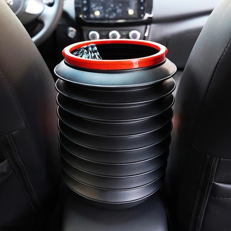1pc Tempat Sampah Lipat Portable 4L Anti Air Untuk Mobil