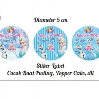 

Stiker label Custom diameter 5cm