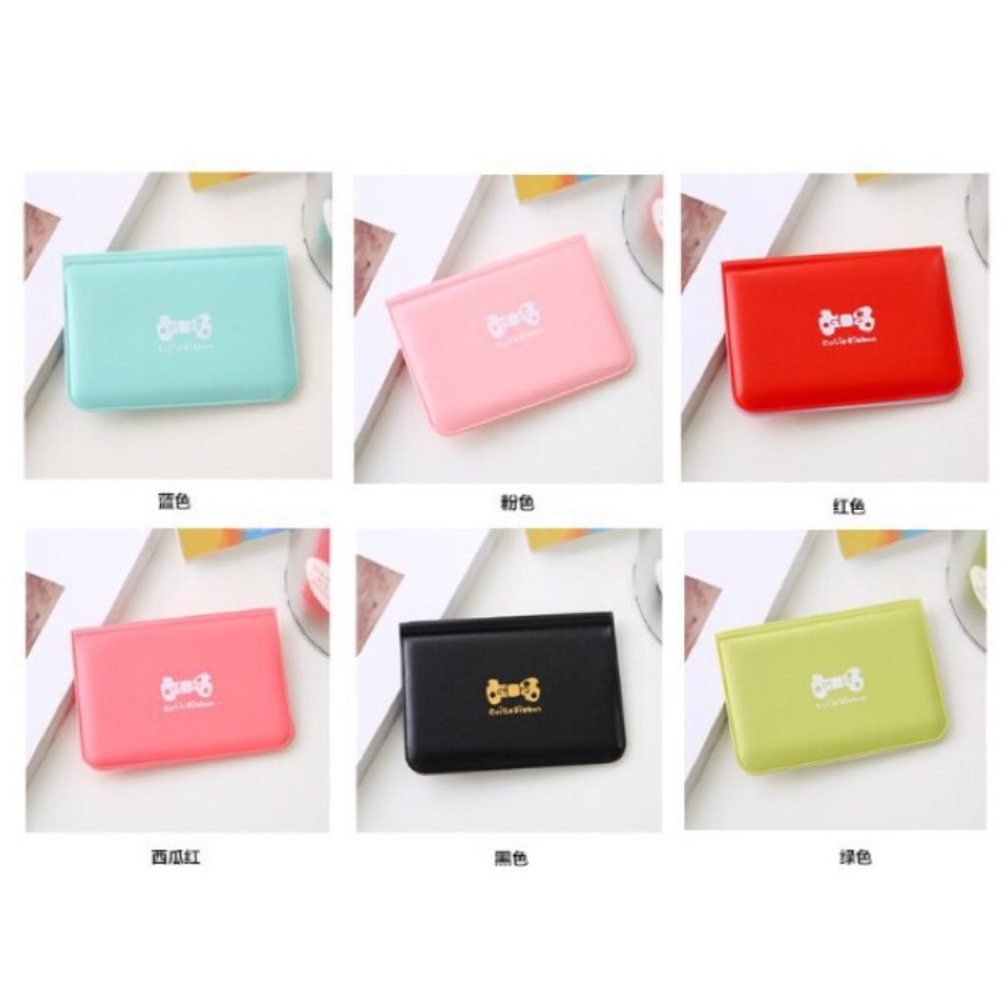 PA DOMPET KARTU MURAH MINI CANTIK PITA CUTIE RIBBON 12 CARD HOLDER SOUVENIR IMPORT KOREA TF041