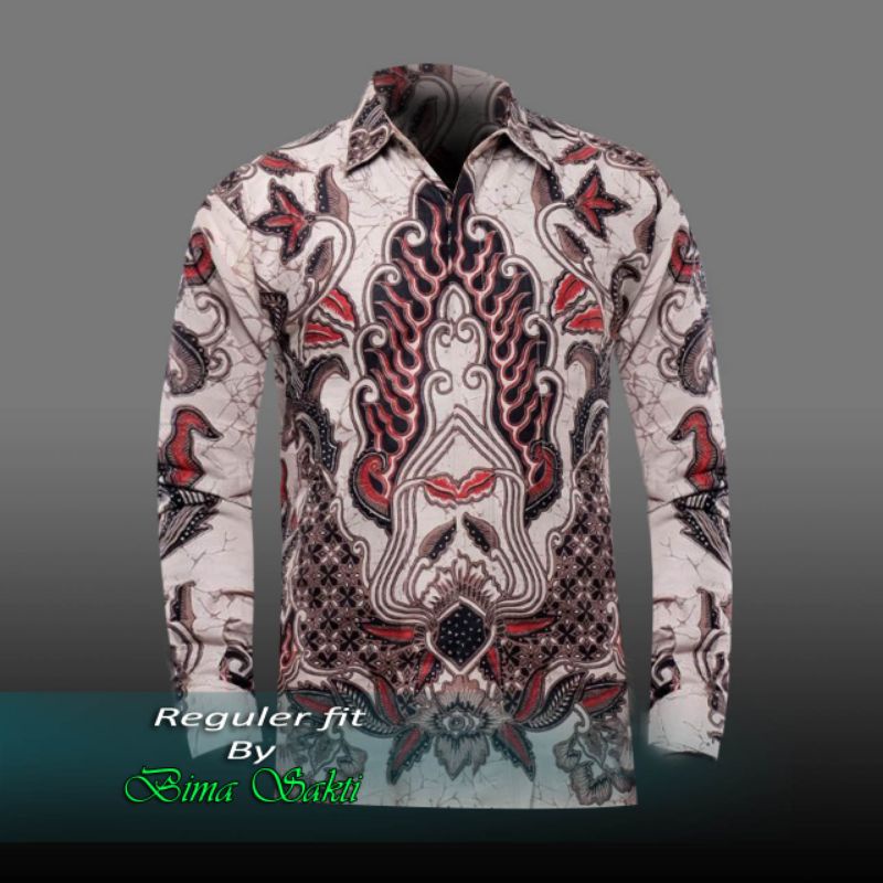 Baju kemeja batik pria lengan panjang dewasa terbaru