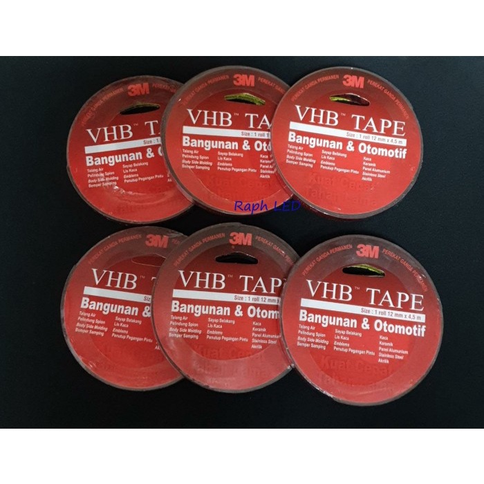 

Trendi Double Tape 3M Vhb Automotive 4900 Size 12Mm X 4.5M Lem Perekat Mobil Bagus