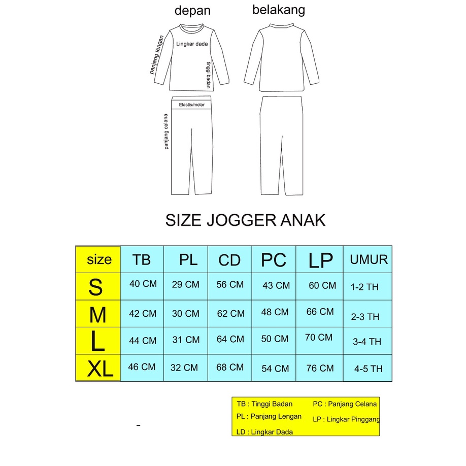 SETELAN JOGGER ANAK FREE BORDIR NAMA