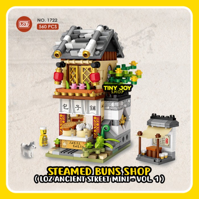 LOZ Ancient Street  BUN SHOP  1722 VOL. 1 Mini Building Block Brick