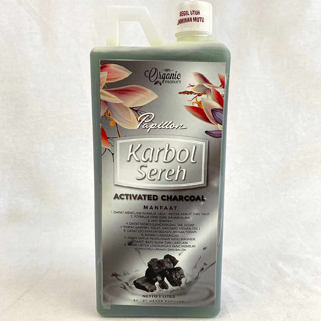 

PAPILLON Pembersih Kandang Karbol Sereh Activated CHARCOAL 1L