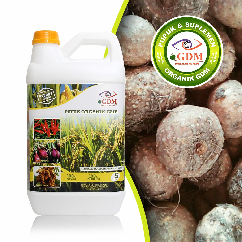 GDM Pupuk Organik Cair Porang, Padi, Bawang Merah, Cabai Organik 5 Liter
