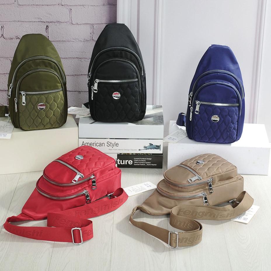 ➷ Tas Wanita Pria Import Jinjing dan Selempang FENGMISHI FMS8531 8531 FMSF8531 F8531 Bordir Parasut