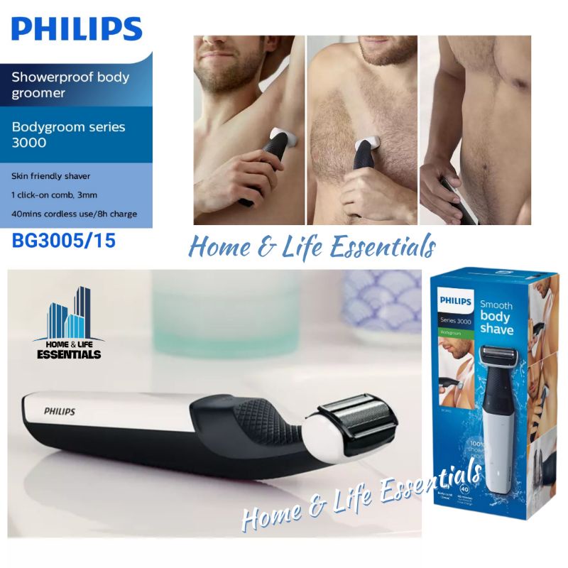 Bodygroom Philips BG3005 Body shaver Alat Cukur Bulu Badan Philips