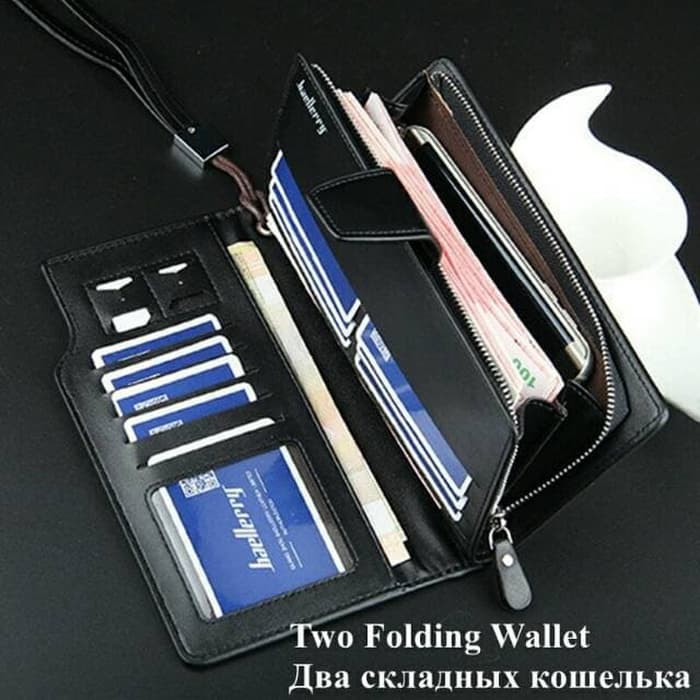 Dompet Panjang Kulit Impor Long Wallet Clutch Casing Kartu HP Ponsel Smartphone Universal